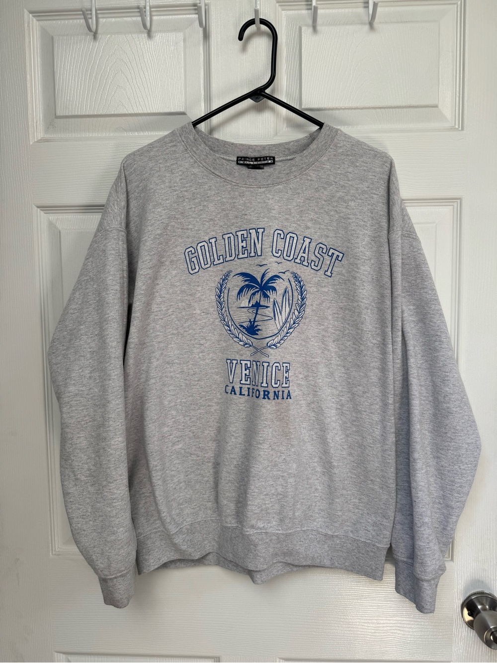 Prince Peter Collection Grey Crewneck Sweatshirt with Blue Venice Graphic